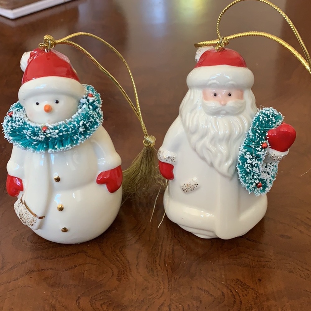 Set of Lenox Christmas ornaments